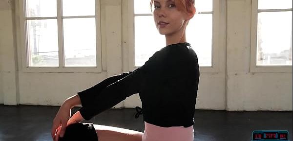  Flexible dancer Kayla Coyote is an all natural redhead beauty babe